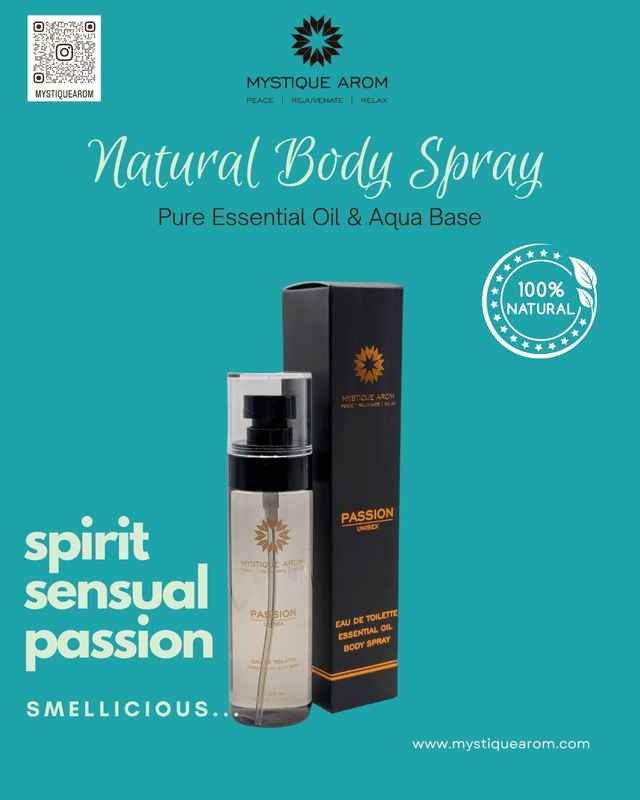 Passion (Unisex) - Natural Essential Oil Body Spray 100 ml