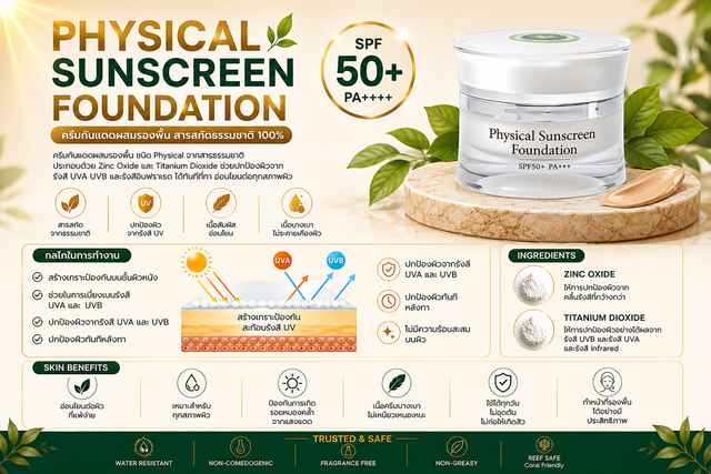 Natural Physical Sunscreen Foundation SPF 50