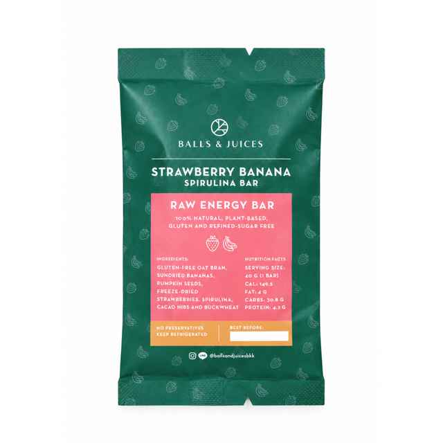 Strawberry & Banana Spirulina Bar