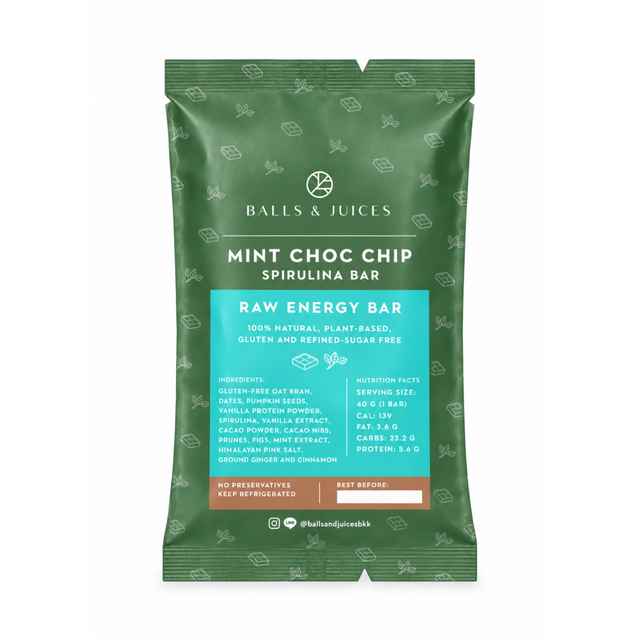 Mint Choc Chip Spirulina Bar