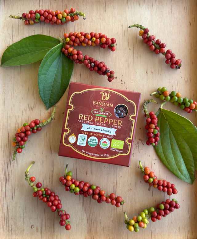 Organic Trang Red Peppercorn Vacuum Pack 45g