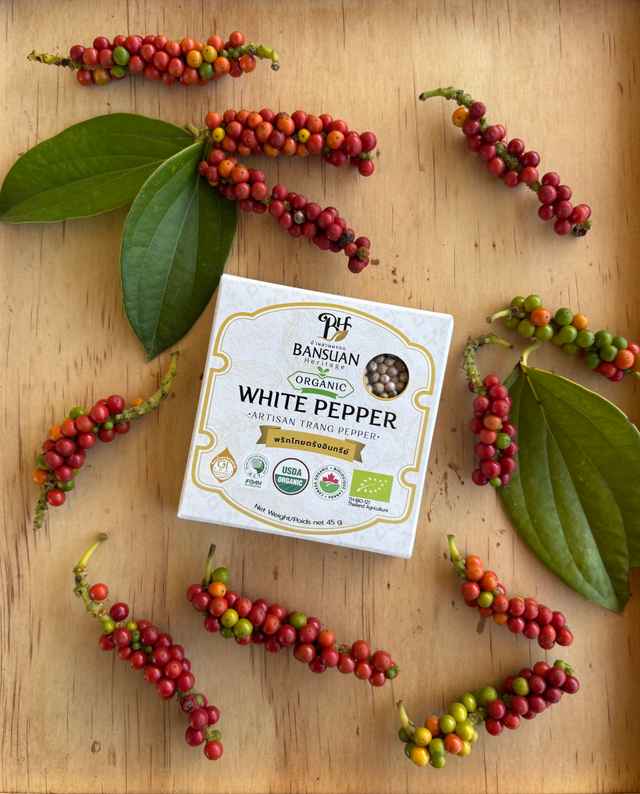 Organic Trang White Peppercorn Vacuum Pack 45g