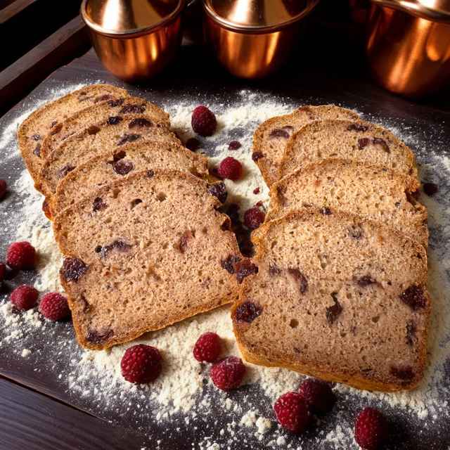 88GVL ขนมปังวีแกนไร้กลูเตนจากแป้งข้าวผสมแครนเบอรี่ Gluten-free Vegan Rice Bread with Cranberries
