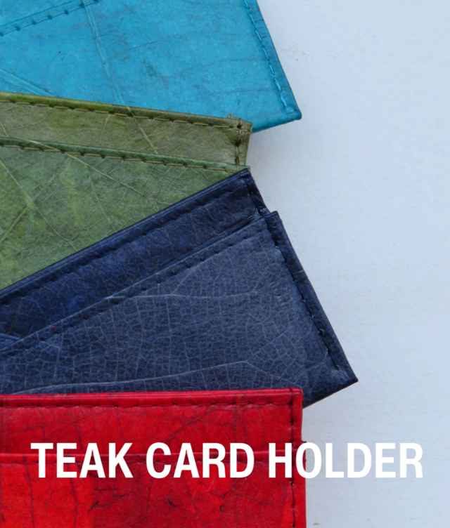 Teak Card Holder