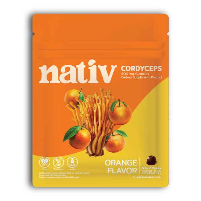 Nativ Cordyceps 500 mg Gummies - Orange Flavor