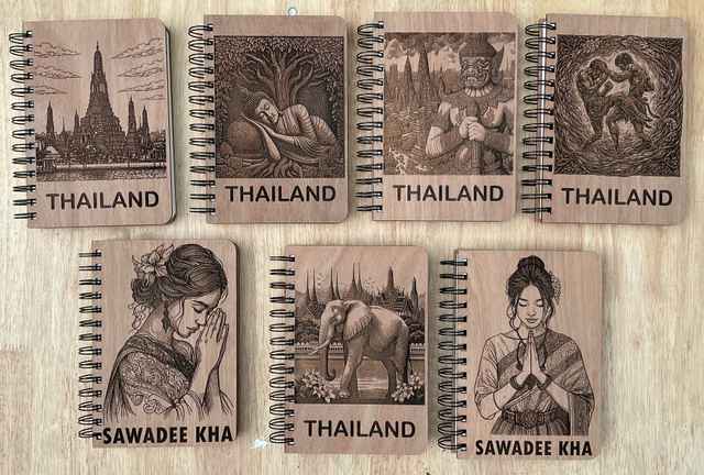 THAILAND HERITAGE WOODEN BOOK COVER