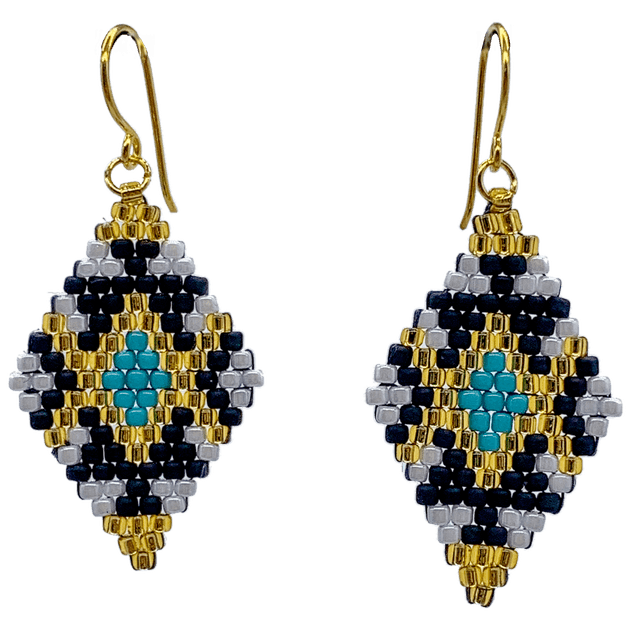 I Dtimi Diamond Shape Earrings - Handmade