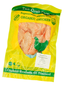 Organic chicken mid-joint wing 300 g.