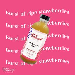 Pure Remedy | Organic Kombucha | Strawberry Rosé 