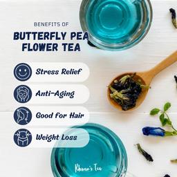 khwan's tea butterfly pea flower - Premium dried blue butterfly pea tea, Herbal Caffeine-Free, Natural Food Coloring