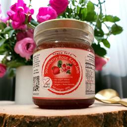 Vegan Keto Strawberry-Rose Jam (5SR)