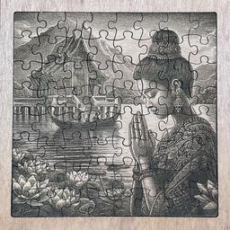Thai Heritage Wooden Jigsaw Puzzle - Sawadee Kha