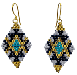 I Dtimi Diamond Shape Earrings - Handmade