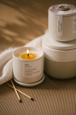 The Lux Bloom Soy Candle : Woody (Ceramic Container)