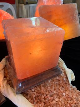 Square Pink Salt Lamp