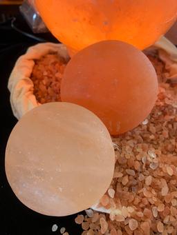 Round Pink Salt Body Scrub Bar