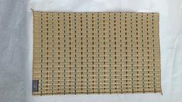 handmade natural fiber table mat dotted design