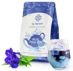 La Moon Blue Thai Tea Mix: Authentic Thai Iced Tea, 100% No Food Dye, Vegan, Gluten-Free, Butterfly Pea & Assam Blend