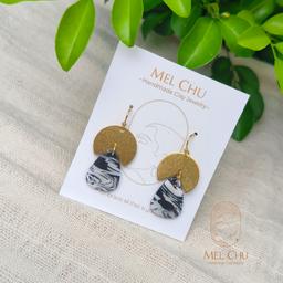 Midnight Marble Drop Earrings