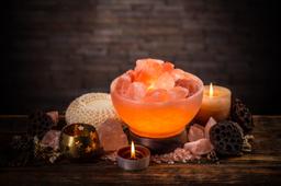 Basket Bowl Pink Salt Lamp