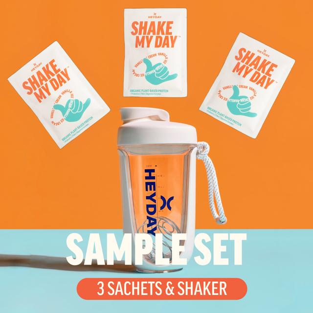 Shaker Sample Pack แพลนท์เบสโปรตีน: Sample Set – 3 Sachets + Shaker
