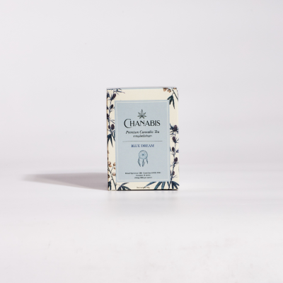 a Chanabis tea box in Blue Dream