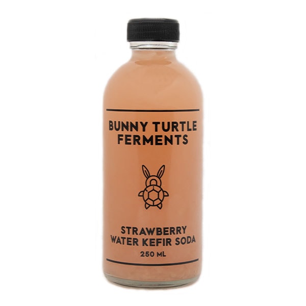 BT Ferments Strawberry Water Kefir Soda